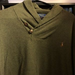 Men’s Polo Sweater Hunter Green size X-Large